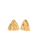 Cargar imagen en el visor de la galería, Pendientes retro - Acero dorado 316L baño oro 18K