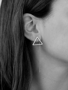 Pendientes Geometric 010 - Acero plateado 316L baño plata rodiada - par 25€ unidad 13€