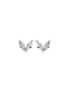 Pendiente flor circonitas - Plata 925 - 19€ par 10€ ud