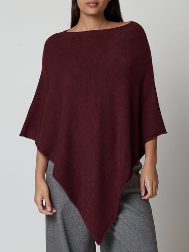 Poncho punto granate