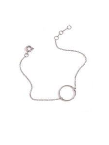 Pulsera GEOMETRIC 007 - Acero plateado 316L baño plata rodiada
