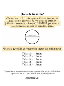 Anillo Estrella - Acero dorado 316L baño oro 18k y circonitas - Talla 10, 14, 16 y 18