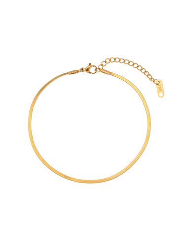 Tobillera mini Magic 2mm - Acero dorado 316L baño oro 18K