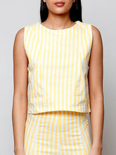 Cargar imagen en el visor de la galería, Top amarillo y blanco