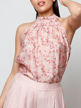 Cargar imagen en el visor de la galería, Top halter flores - Lyocell y lino
