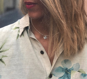 Collar letra (cadena y colgante, o sólo colgante)  - Plata 925 - Letras disponibles: B, D y T