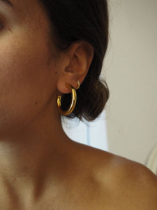 Pendientes aros 35 mm · Acero dorado inoxidable baño oro 18K