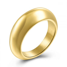 Cargar imagen en el visor de la galería, ANILLO - ACERO DORADO BAÑO ORO 24K