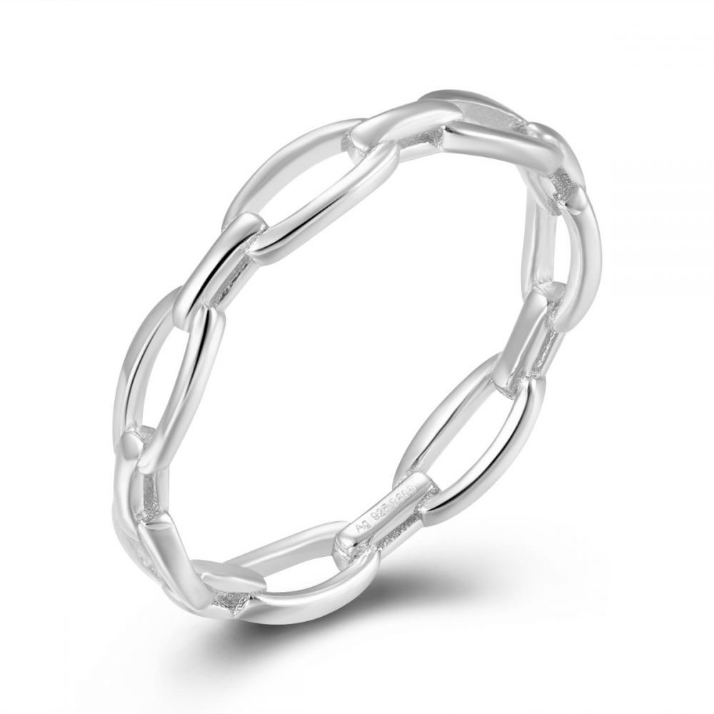 ANILLO CADENA -PLATA 925