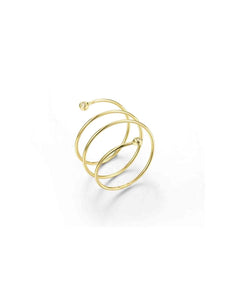 Anillo espiral - Plata 925 baño oro 18K - Talla 12