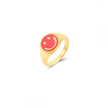 Cargar imagen en el visor de la galería, Anillo Smile - Acero dorado 316L baño oro 18k - Talla 16