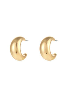 PENDIENTES ARO 25MM - ACERO DORADO BAÑO ORO 24K