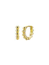 Cargar imagen en el visor de la galería, Pendiente aro bolitas 10 mm - Plata 925 baño oro 18K - par 25€ unidad 13€