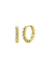 Cargar imagen en el visor de la galería, Pendiente aro bolitas 10 mm - Plata 925 baño oro 18K - par 25€ unidad 13€