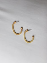 Cargar imagen en el visor de la galería, Pendientes aros RABAT - Plata 925 baño oro 18K