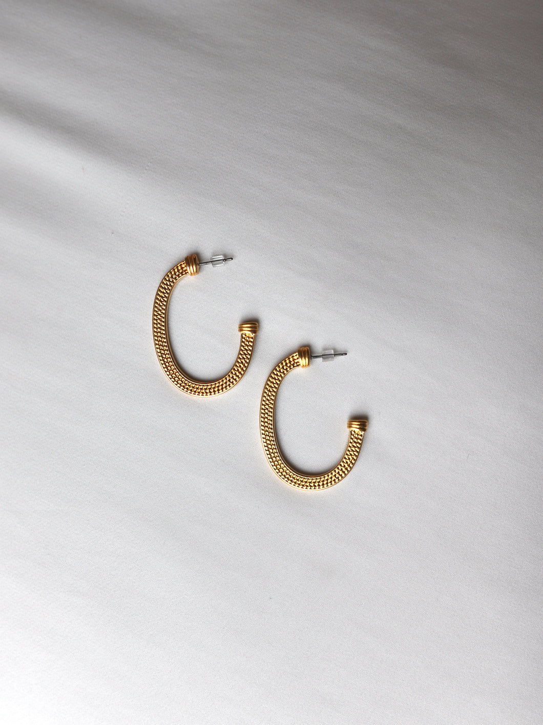 Pendientes aros RABAT - Plata 925 baño oro 18K