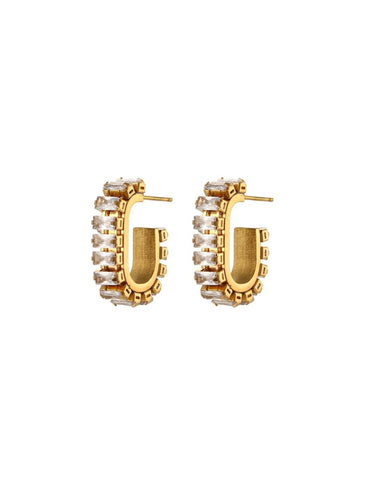 Pendientes Gloria - acero dorado baño oro 24K