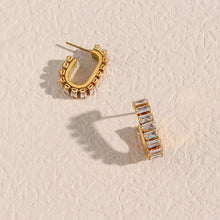 Cargar imagen en el visor de la galería, Pendientes Gloria - Acero dorado 316L baño oro 18K