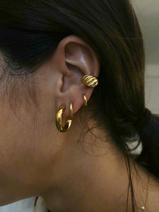 Pendiente ear cuff croissant - Plata 925 baño oro 18K