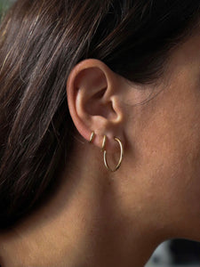 Pendientes aro 25 mm · Acero dorado 316L baño oro 18k · par 22€ unidad 11,50€