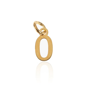Collar: Cadena y colgante número-  Plata 925 baño oro 18K - Todos disponibles