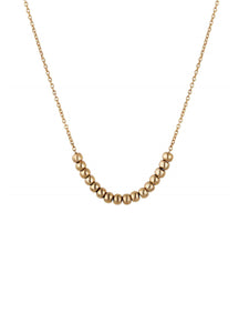 Collar bolitas - Plata 925 baño oro 18K