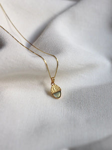 PACK: Collar + Pendientes aros 14mm bellotera - Plata baño oro 18k