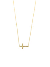 Cargar imagen en el visor de la galería, Collar Cruz 38 + 3 cm - Plata 925 Baño oro 18K