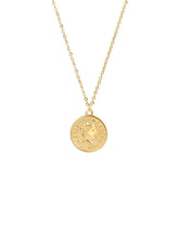 Cargar imagen en el visor de la galería, Collar moneda Elizabeth • Acero dorado 316L baño oro 18K