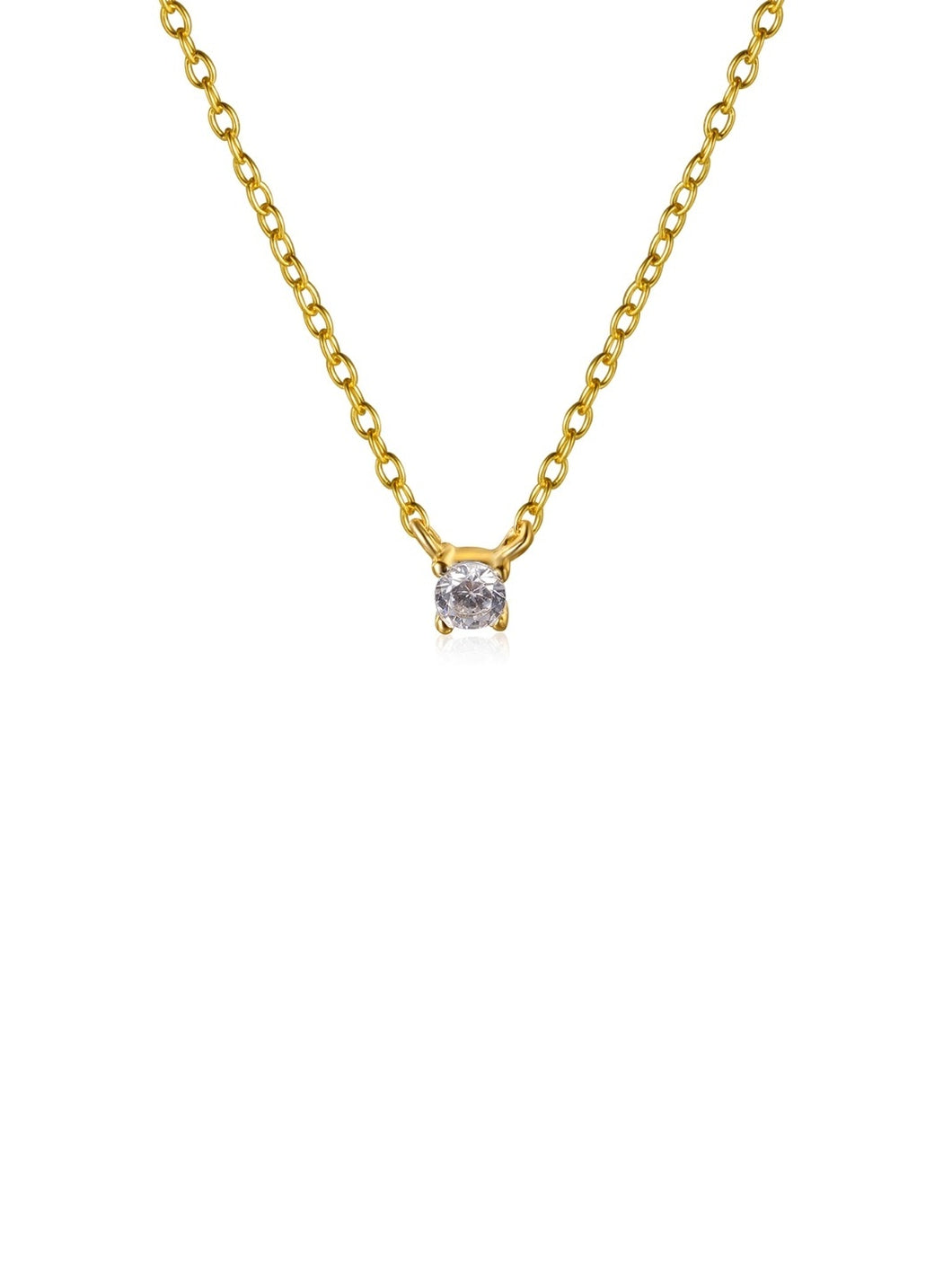 Collar circonita Nora - Plata 925 baño oro 18K