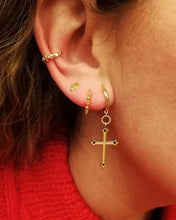 Cargar imagen en el visor de la galería, Pendientes calavera - Plata 925 baño oro 18K - par 19€ unidad 10€