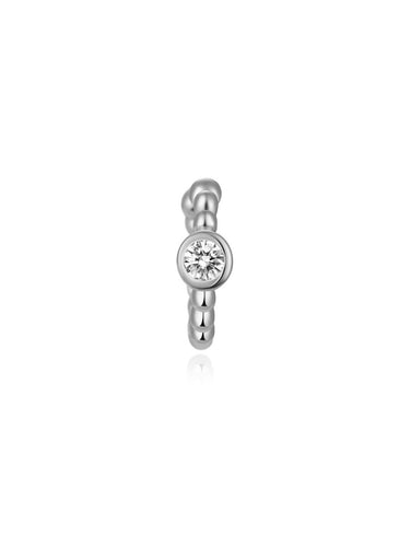 Pendiente ear cuff bolitas circonita - Plata 925