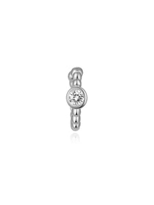 Pendiente ear cuff bolitas circonita - Plata 925