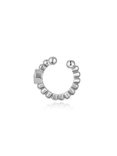 Cargar imagen en el visor de la galería, PENDIENTE EAR CUFF BOLITAS CIRCONITA - PLATA 925