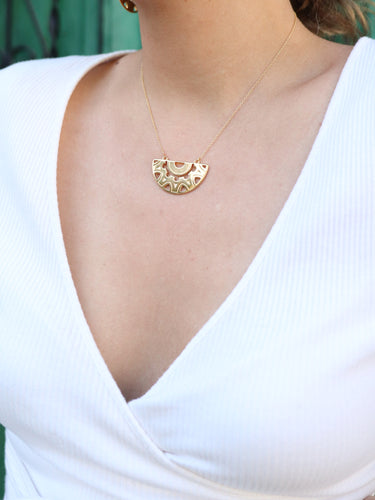 COLLAR MARWAN - PLATA BAÑO ORO 24K