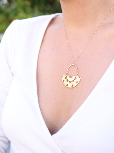COLLAR MARWAN - PLATA BAÑO ORO 24K