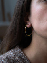 Cargar imagen en el visor de la galería, Pendientes aro 35mm - Plata 925 baño 18K - par 24€ unidad 12,50€