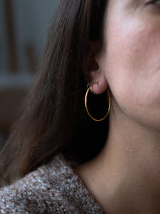 Pendientes aro 35mm - Plata 925 baño 18K - par 24€ unidad 12,50€