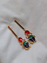 Cargar imagen en el visor de la galería, Pack: Collar + Pendientes barra KEOPS - Plata 925 baño oro 18k