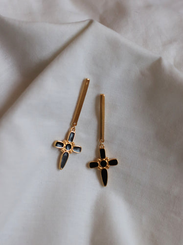 Pendientes barra JABA - Plata 925 baño oro 18k - par 30€