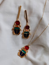 Cargar imagen en el visor de la galería, Pack: Collar + Pendientes barra KEOPS - Plata 925 baño oro 18k