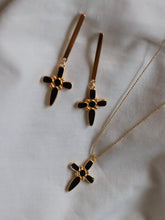 Cargar imagen en el visor de la galería, Pack: Collar + Pendientes barra JABA - Plata 925 baño oro 18k