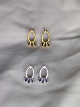 Cargar imagen en el visor de la galería, Pendientes CHAD - Plata 925 baño oro 18k - par 25€