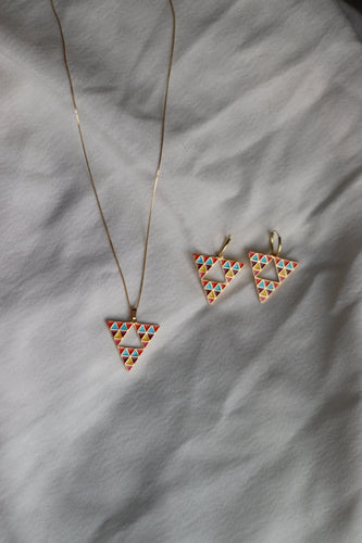 PACK: COLLAR + PENDIENTES ARO CAMERÚN - PLATA BAÑO ORO 24K