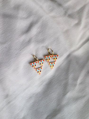 PENDIENTES ARO 14mm CAMERÚN - PLATA BAÑO ORO 24K - par 30€