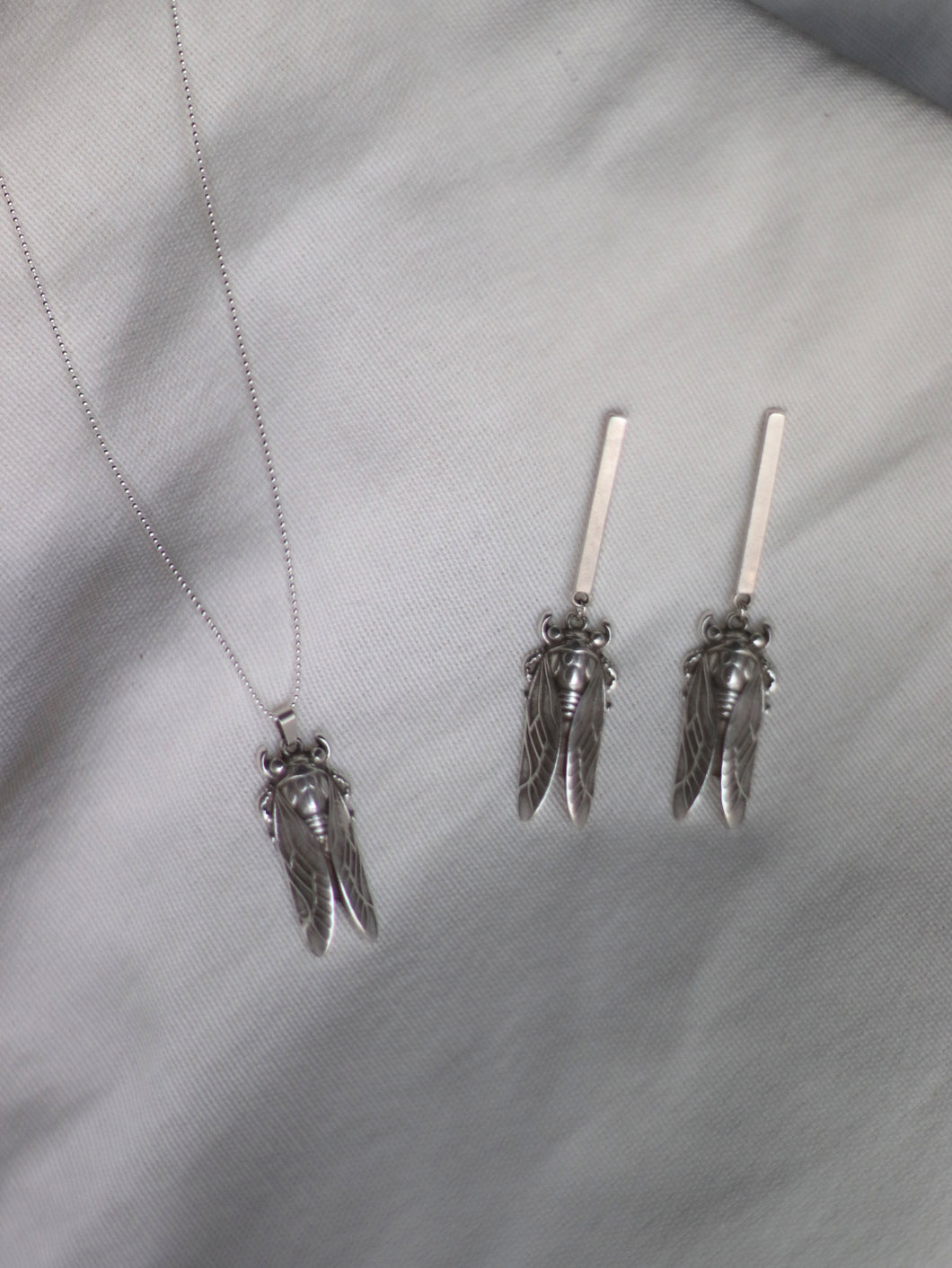 Pack: Collar + pendientes barra ANGOLA - Plata 925