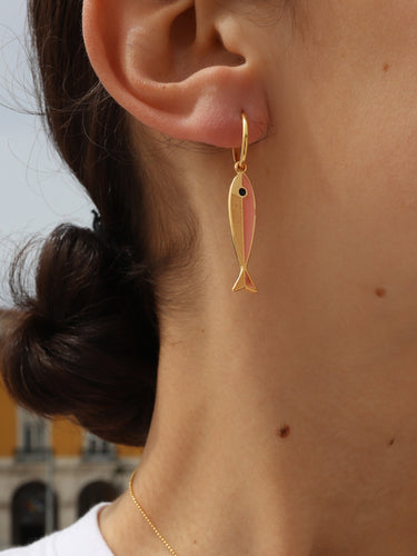 Pendientes aro 14mm BAIXA - Plata 925 baño oro 18k - par 30€