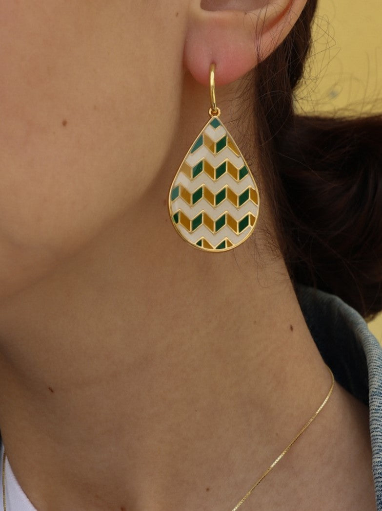 PENDIENTES ARO 14mm BARRIO ALTO - PLATA BAÑO ORO 24K