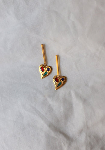 Pendientes barra RAMPUR - Plata baño oro 18k - par 30€