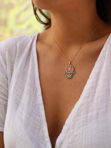 COLLAR HISHAM - PLATA BAÑO ORO 24K